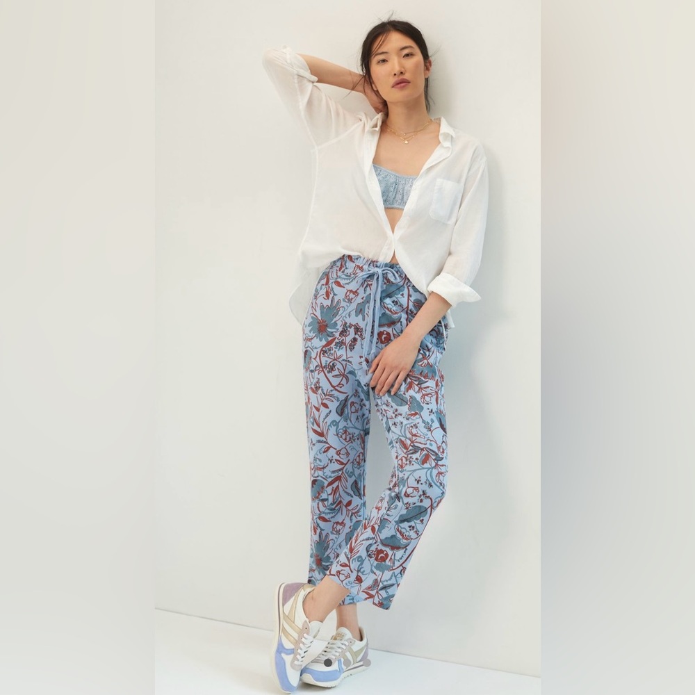 Floral Blue Women's Pants